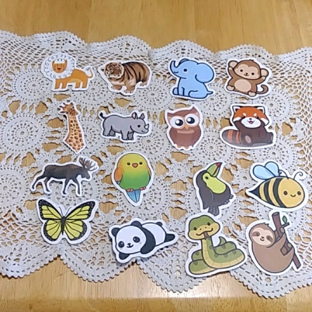 Colorful stickers for computer, laptop, lockers, Crafts - Jungle Animals